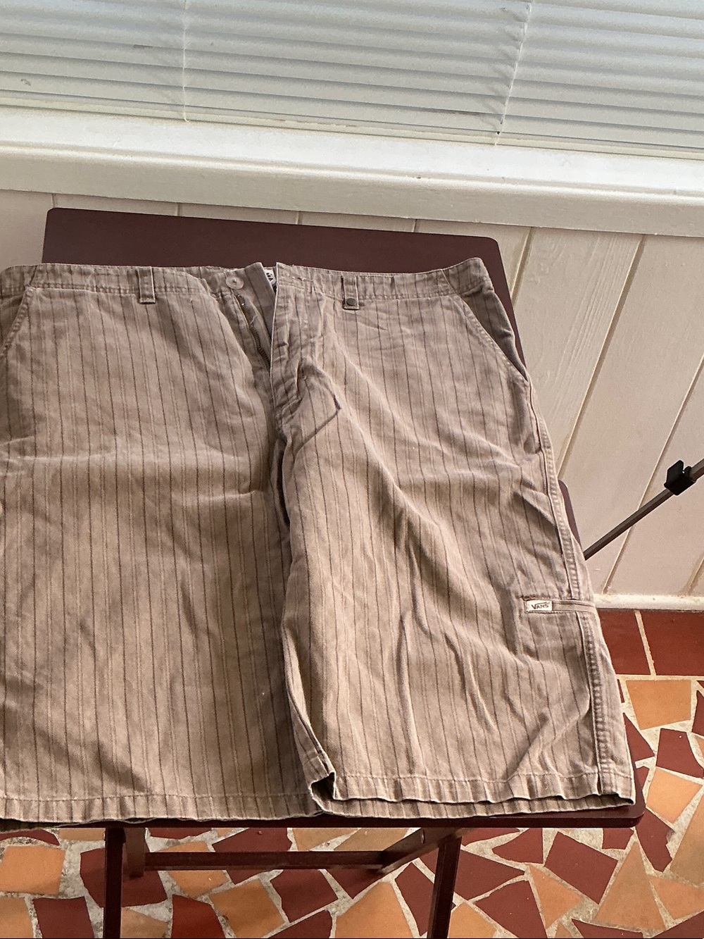 Vans Men's Tan Pinstripe shorts